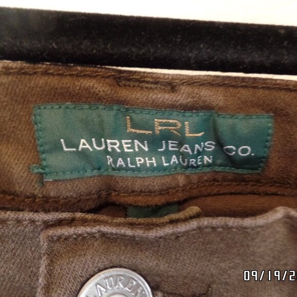 LRL Lauren Jeans Co Ralph Lauren Chocolate Brown Jeans Size 6 Excellent - Picture 5 of 11